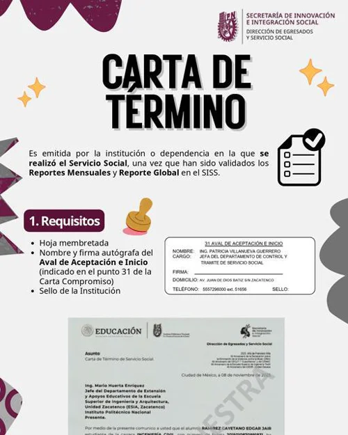 Carta de término