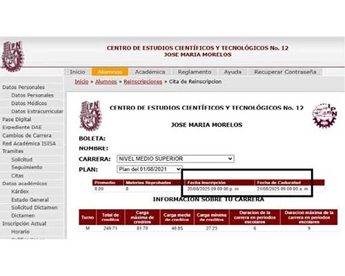 Proceso reinscripción 2
