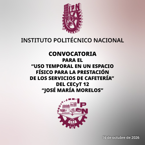 Convocatoria Cafetería 2027